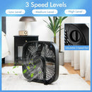 20 Inch Box Portable Floor Fan with 3 Speed Settings and Knob Control-Black by LJGDeals