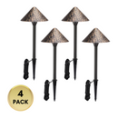 ALP49 4- and 12-Pack 3W 3000K Warm White Integrated LED Low Voltage Cast Aluminum Landscape Pathway Lights Package, Driveway Walkway Light