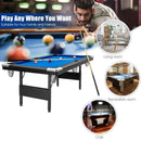 6 Feet Foldable Billiard Pool Table with Complete Set of Balls-Blue by LJGDeals