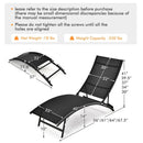 2 Pieces Patio Folding and Stackable Chaise Lounge Chair with 5-Position Adjustment-Black by LJGDeals