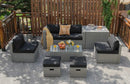 8 Pieces Patio Rattan Furniture Set with Storage Waterproof Cover and Cushion by LJGDeals