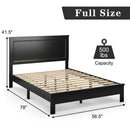 Full Size Platform Slat Bed Frame with High Headboard by LJGDeals