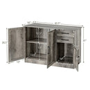 Buffet Storage Cabinet Kitchen Sideboard with 2 Drawers-Gray by LJGDeals