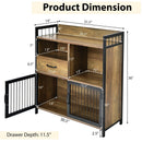 Buffet Cabinet with Drawer and Wood Storage Shelf for Kitchen-Rustic Brown by LJGDeals