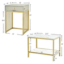 2 Pieces Modern Nesting Coffee Table Set with Drawer and Shelf-White by LJGDeals