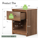 Wooden Nightstand with Drawer and Open Storage Compartment by LJGDeals
