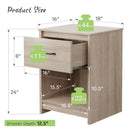 Wooden Nightstand with Drawer and Open Storage Compartment by LJGDeals
