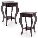 2-Tier End Table with Drawer and Shelf for Living Room Bedroom by LJGDeals