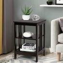 2 Pieces 3-Tier Nightstand with Reinforced Bars and Stable Structure by LJGDeals