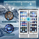 24 Inch Dual Zone Wine and Beverage Cooler-Silver by LJGDeals