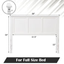 Full Wood Headboard Flat Panel with Pre-drilled Holes and Height Adjustment by LJGDeals