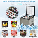 68 Quart Portable Car Refrigerator with DC and AC Adapter-Gray by LJGDeals