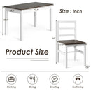 5 Pieces Solid Wood Compact Kitchen Dining Set-Walnut by LJGDeals