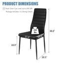 4 Pieces Modern Leather Dinning Chairs Set with Metal Frame by LJGDeals
