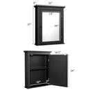 Bathroom Wall Mounted Storage Mirror Medicine Cabinet by LJGDeals