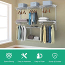 Adjustable Wall Mounted Closet Rack System with Shelf by LJGDeals