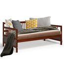 Twin Size Wooden Slats Daybed Bed with Rails by LJGDeals