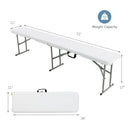 6 Feet Portable Picnic Folding Bench 550 lbs Limited with Carrying Handle by LJGDeals