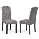 Set of 2 Tufted Upholstered Dining Chairs by LJGDeals