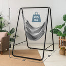 Hanging Padded Hammock Chair with Stand and Heavy Duty Steel by LJGDeals
