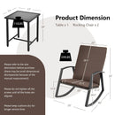 3 Pieces Patio Rattan Rocking Furniture Set by LJGDeals