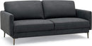 Modern Loveseat with Comfy Backrest Cushions by DirectDeals