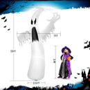 12 Feet Halloween Inflatable Ghost with LED Lights by LJGDeals
