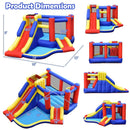 Kids Inflatable Bouncy Castle with Double Slides without Air Blower by LJGDeals