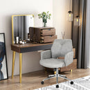 Adjustable Hollow Mid Back Leisure Office Chair with Armrest-Gray by LJGDeals