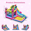 Sweet Candy Inflatable Bounce House with Water Slide and 480W Blower by LJGDeals