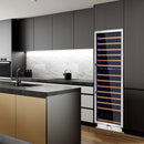 154-Bottle Freestanding Wine Cooler Refrigerator Dual Zone Wine Cellar with Dual Temperature Control-Silver by LJGDeals