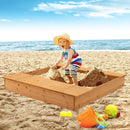 Kids Wooden Sandbox with Bench Seats and Storage Boxes by LJGDeals