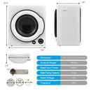 Compact Electric Tumble Laundry Dryer with Stainless Steel Tub-White by LJGDeals