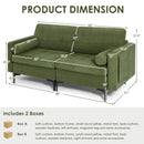 Modern Loveseat Sofa with 2 Bolsters and Side Storage Pocket by LJGDeals