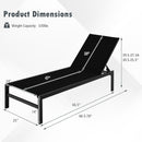 6-Position Chaise Lounge Chairs with Rustproof Aluminium Frame-Brown by DirectDeals
