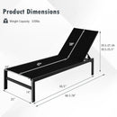 6-Position Chaise Lounge Chairs with Rustproof Aluminium Frame by LJGDeals
