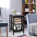 3-Tier Nightstand Sofa Side Table with Baffles and Round Corners by LJGDeals