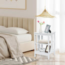 3-Tier Nightstand Sofa Side Table with Baffles and Round Corners by LJGDeals