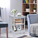 3-Tier Nightstand Sofa Side Table with Baffles and Round Corners by LJGDeals
