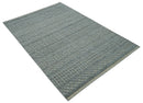 Contemporary Design Gray Hand Knotted Wool Area Rug