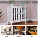Glass Door Sideboard Console Storage Buffet Cabinet by LJGDeals
