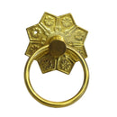 Brass Eastlake Ring Pull with Detailed Victorian 1870's Polished Brass