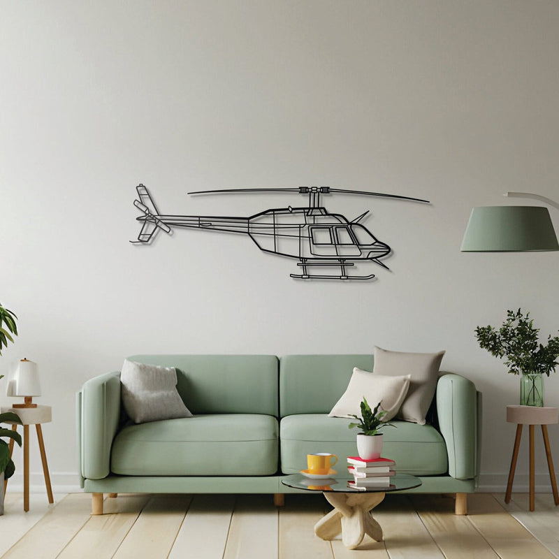 206B-3 JetRanger III Metal Aircraft Wall Art - NCP0356