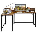 5.5 Inch L-shaped Computer Desk with Bookshelf by LJGDeals