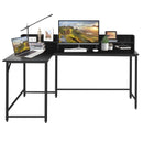 5.5 Inch L-shaped Computer Desk with Bookshelf by LJGDeals