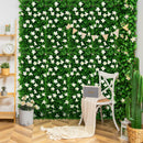 4 Pieces Expandable Faux Ivy Privacy Screen Fence Panel Pack with Flower by LJGDeals