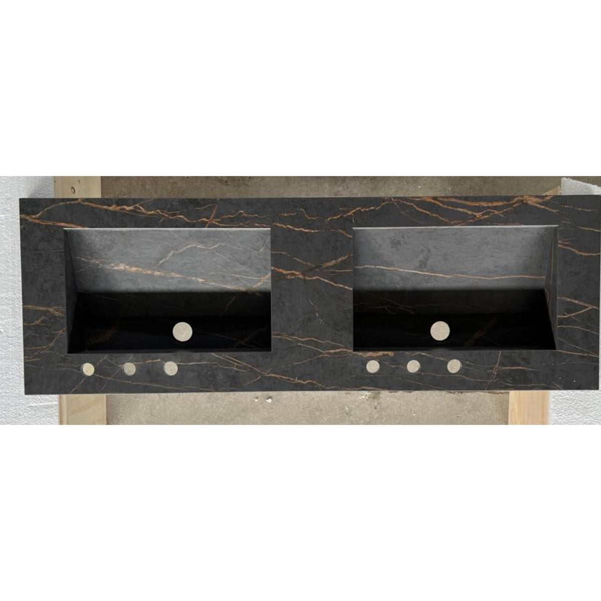 Dekton Laurent Engineered Porcelain Double Basin Sink - Handcrafted, photo 2 of 10