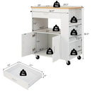 Rolling Kitchen Trolley with 3 Spice Racks Drawer and Open Shelf by LJGDeals