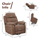 Power Lift Recliner Sofa with Side Pocket and Remote Control by LJGDeals