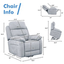 Power Lift Recliner Sofa with Side Pocket and Remote Control by LJGDeals